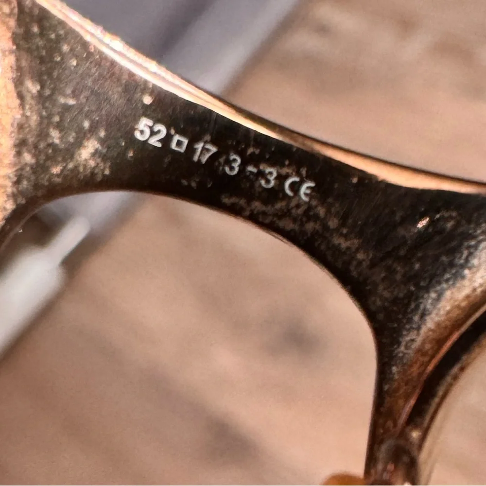 GUCCI Women’s Eyeglasses / Frame Model GG 4237 Semi-Rimless Chain Temple Detail